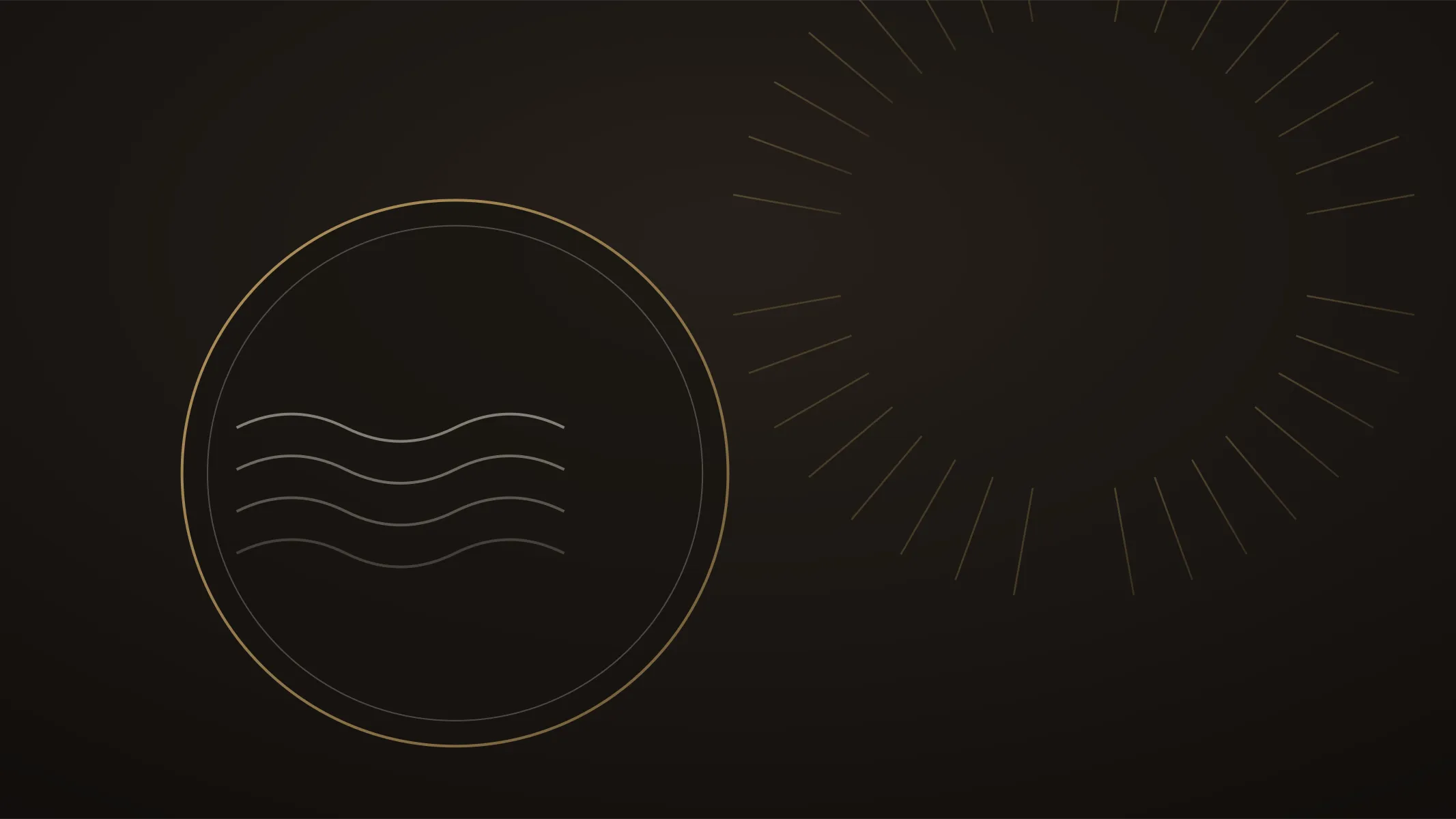 Illustration stylisée : un soleil rayonnant à l’extérieur d’un cercle protégeant des ondes d’humidité stables